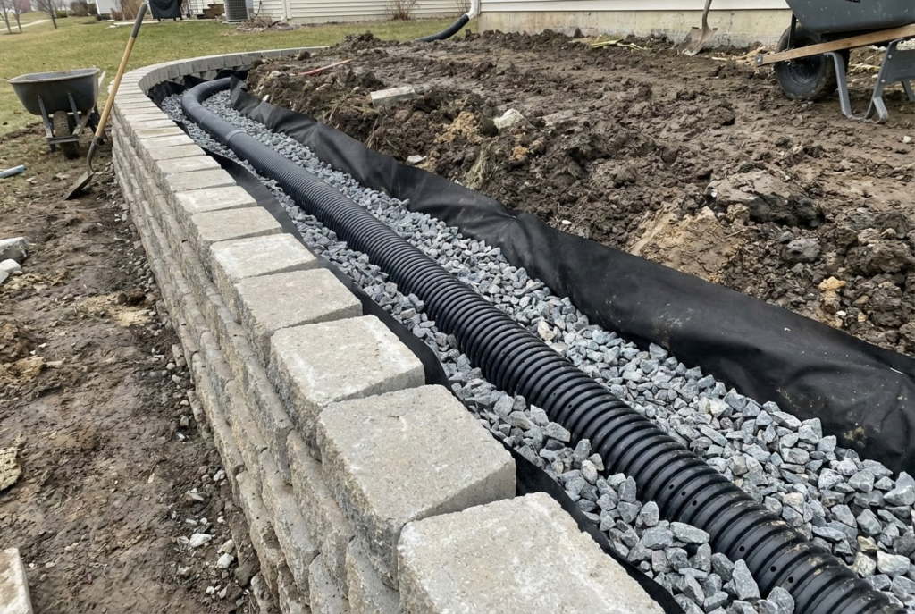 Drainage Systems Behind Retaining Walls