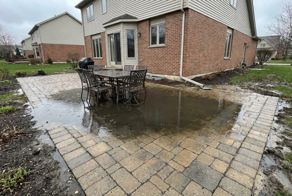 Installing Hardscape Before Solving Drainage