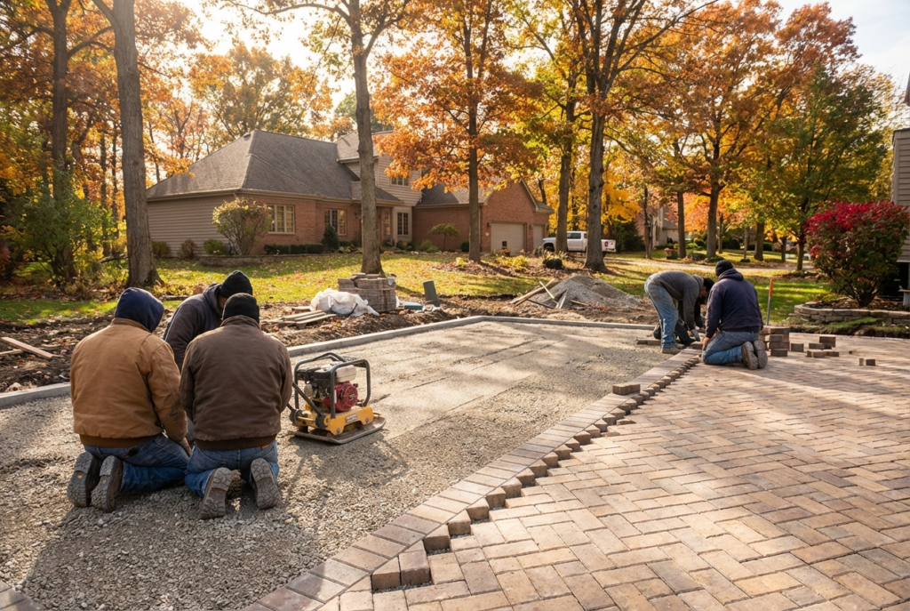 Is Fall a Good Time to Install Hardscape in Round Lake?